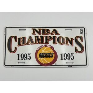 NBA Houston Rockets 1995 Champions Car Truck Tag Plate Hakeem Olajuwon‎ Metal